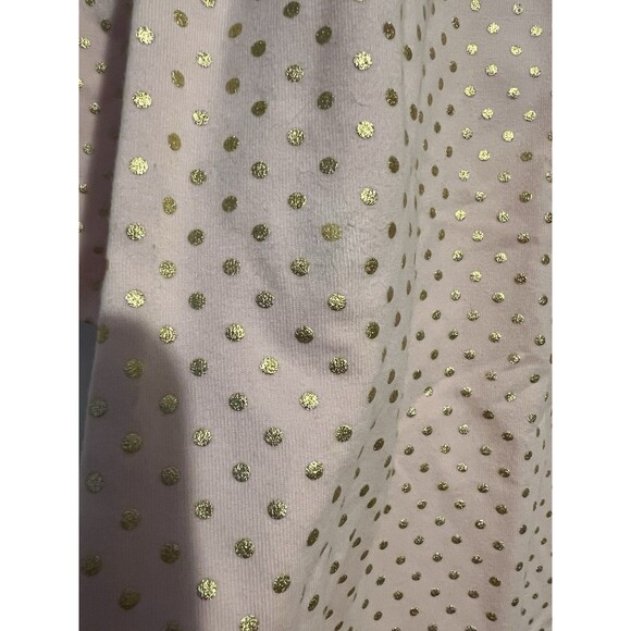 NWT Crewcuts Pink/Gold Polka Dot Turtleneck Knit Dress Girl's Size 7 - Picture 3 of 6